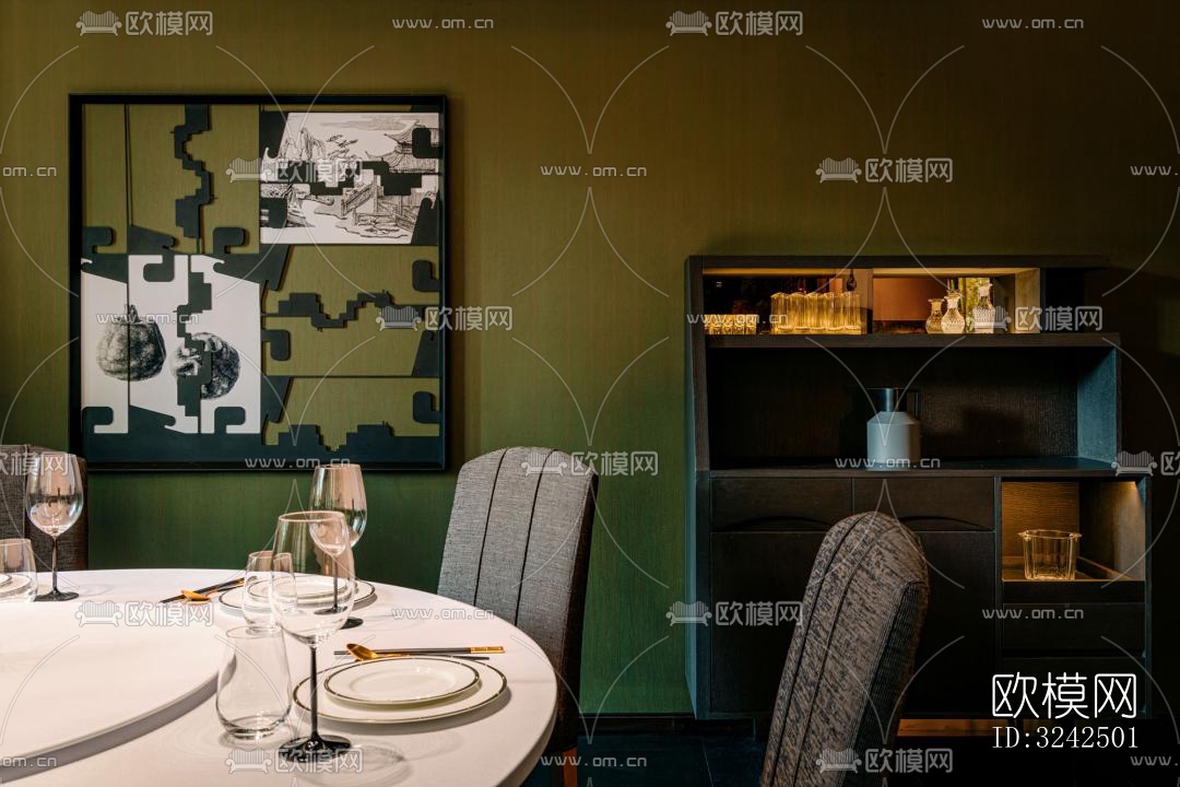 东南亚中餐厅效果图下载（渲染图6）