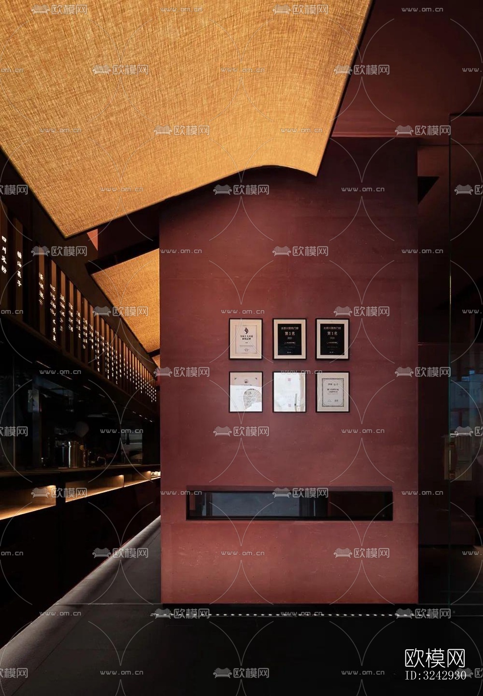 现代中餐厅效果图下载（渲染图17）