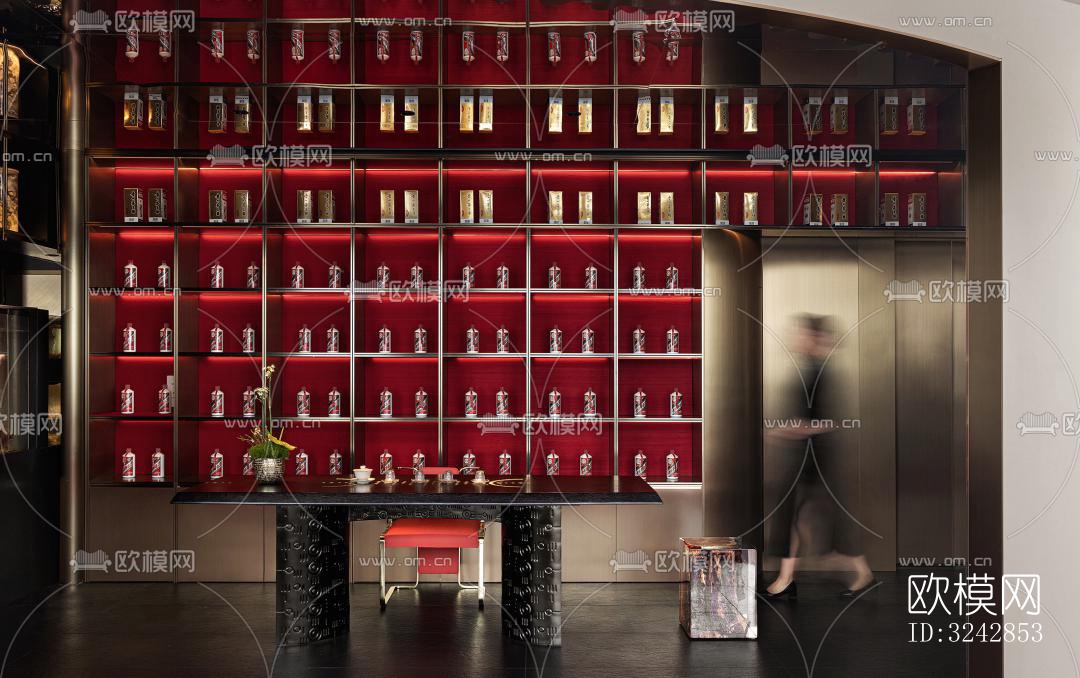 新中式中餐厅效果图下载（渲染图10）