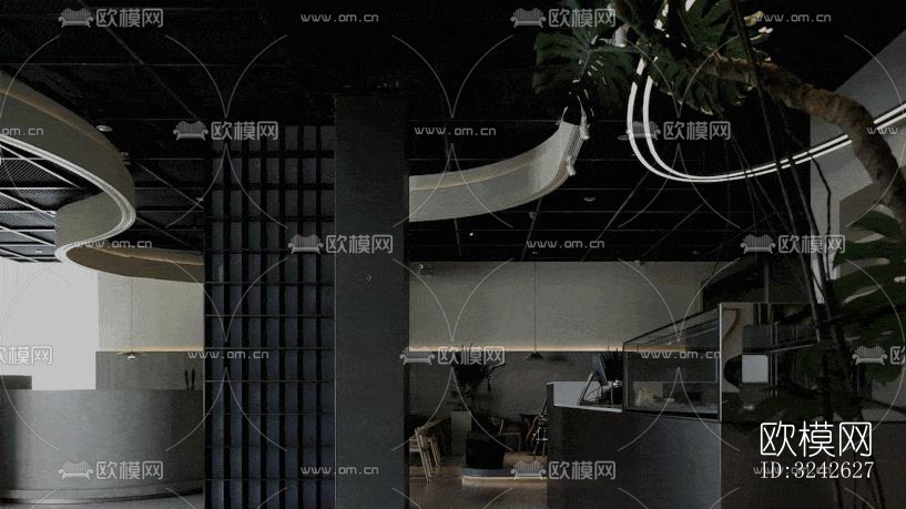 新中式中餐厅效果图下载（渲染图18）