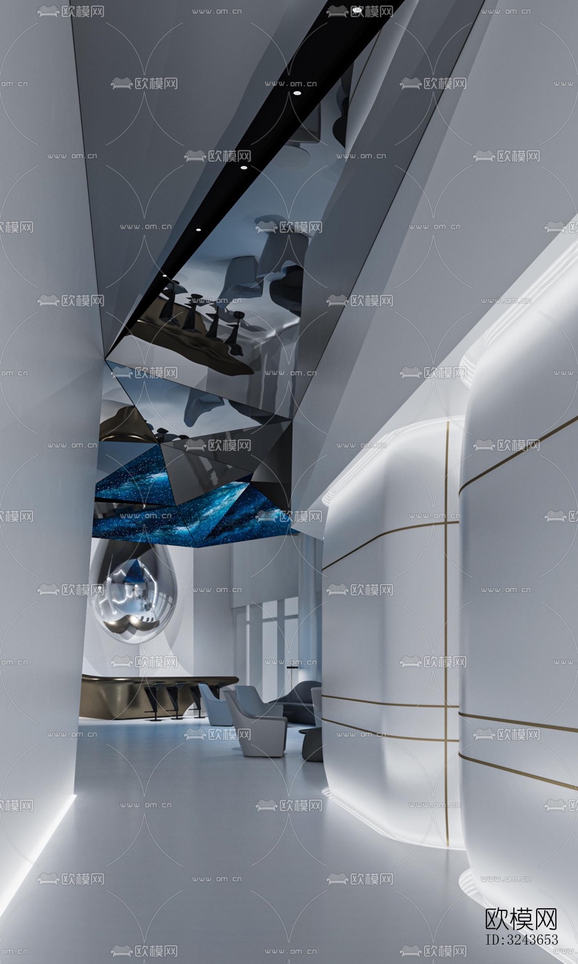 现代西餐厅效果图下载（渲染图5）