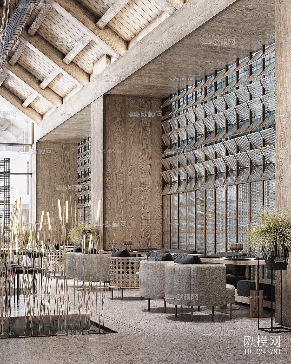 现代西餐厅效果图下载（渲染图17）