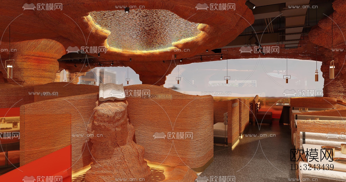 现代火锅烤肉效果图下载（渲染图14）