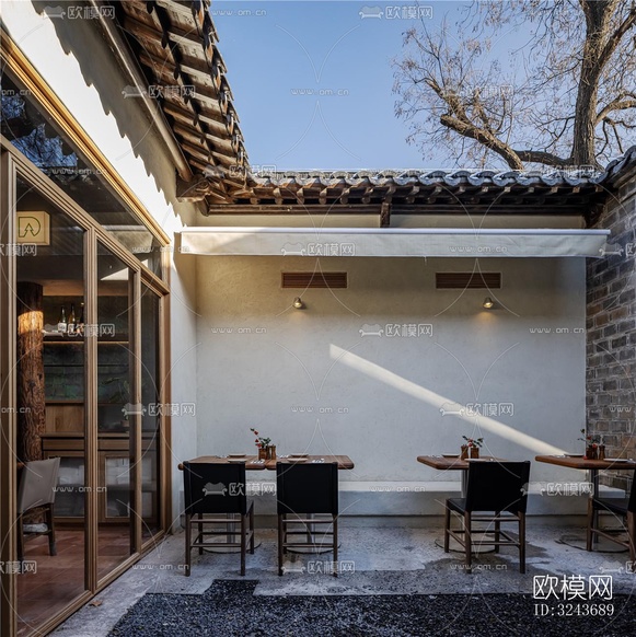 現(xiàn)代西餐廳效果圖下載(渲染圖6)