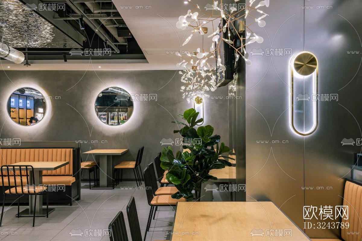 现代西餐厅效果图下载（渲染图4）