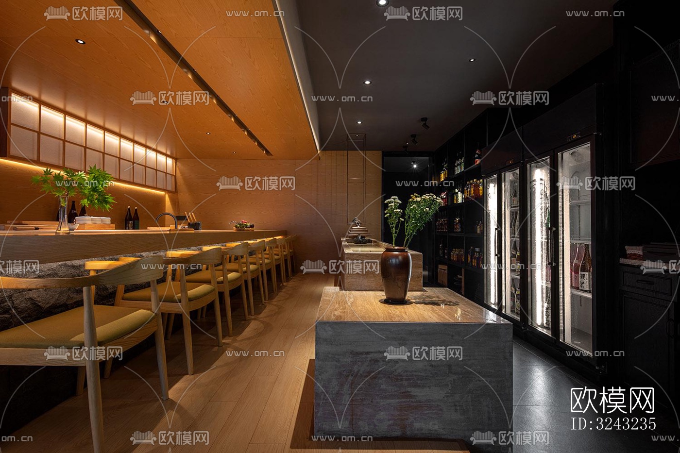 日式日韩料理效果图下载（渲染图2）