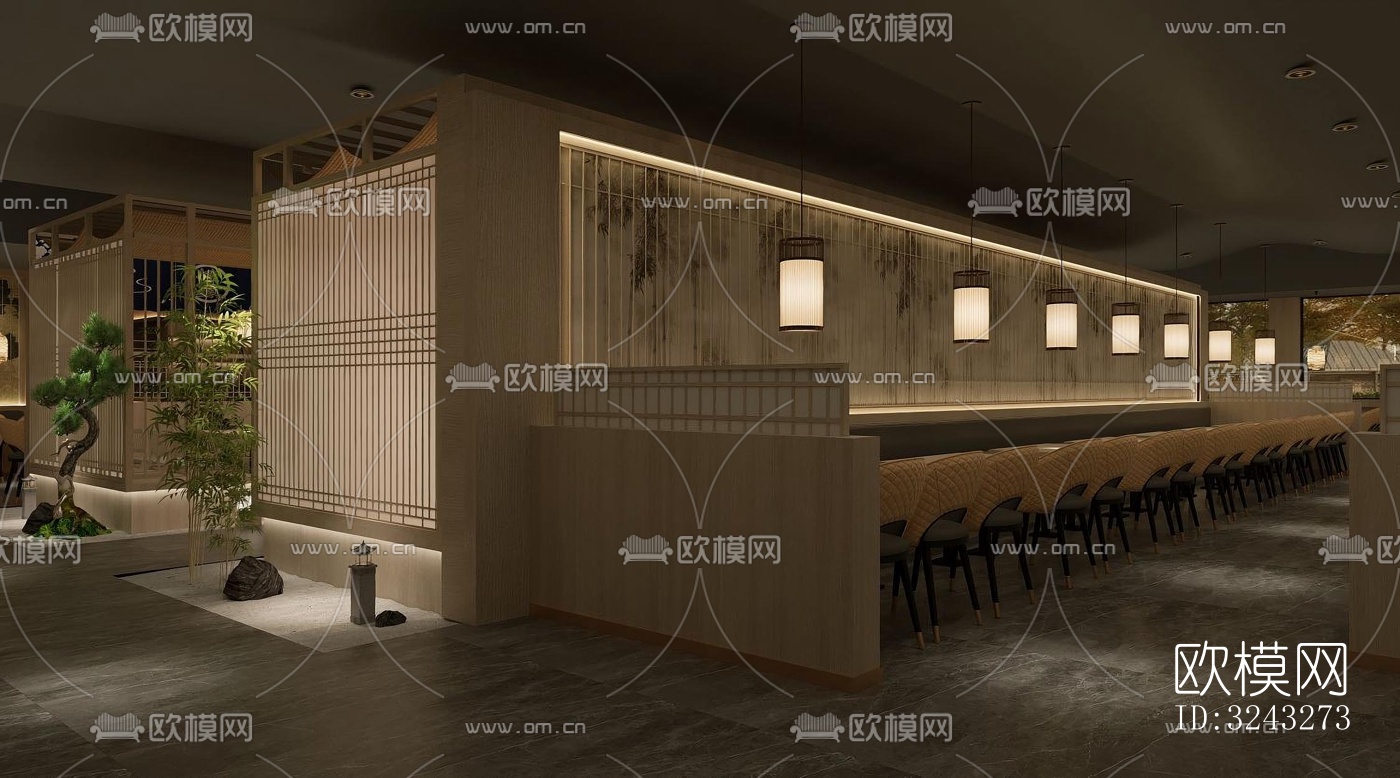 日式日韩料理效果图下载（渲染图5）