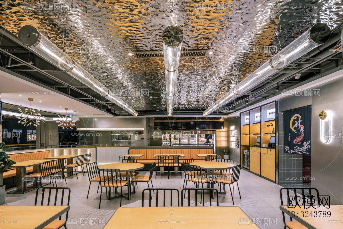 现代西餐厅效果图下载（渲染图10）