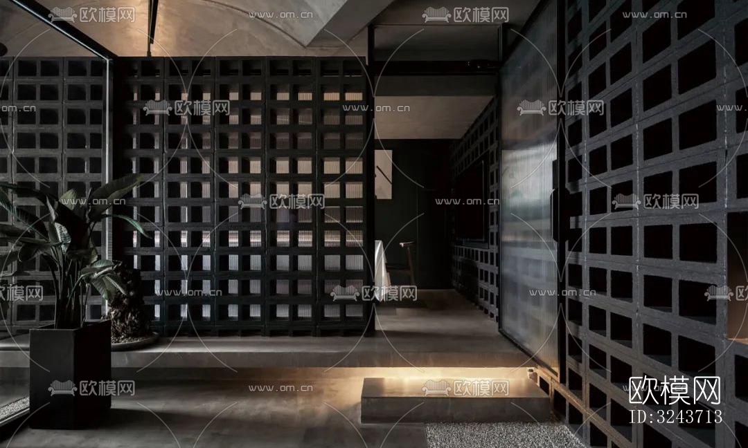 现代西餐厅效果图下载（渲染图15）