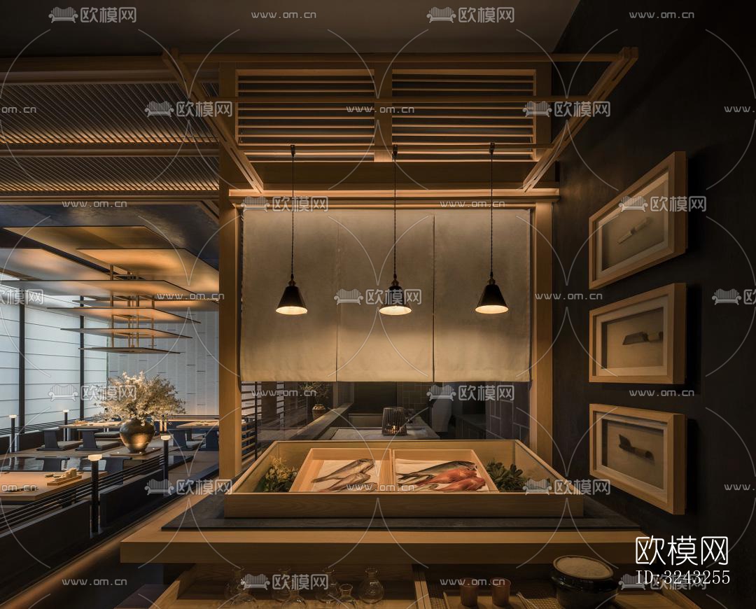 日式日韩料理效果图下载（渲染图4）