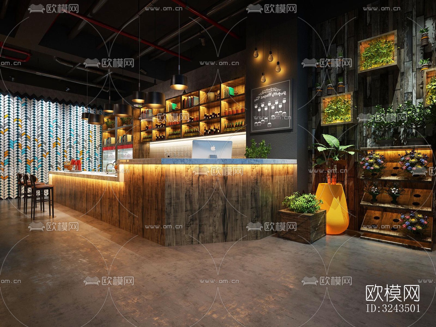 工业风蛋糕甜品效果图下载（渲染图8）