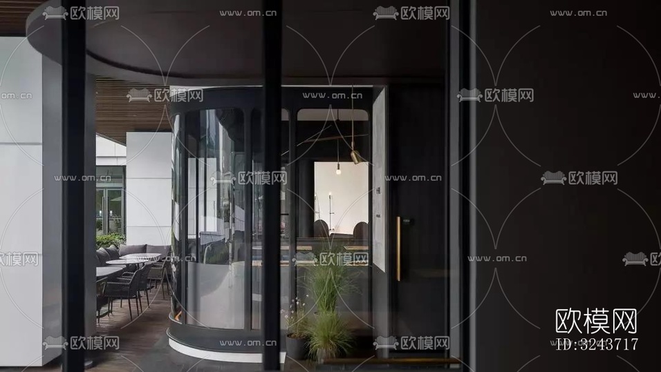 現(xiàn)代西餐廳效果圖下載(渲染圖20)