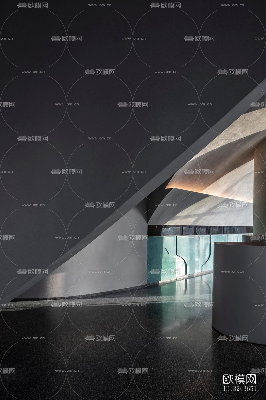 现代西餐厅效果图下载（渲染图17）