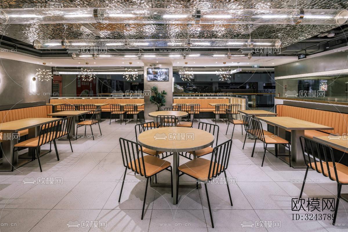 现代西餐厅效果图下载（渲染图12）