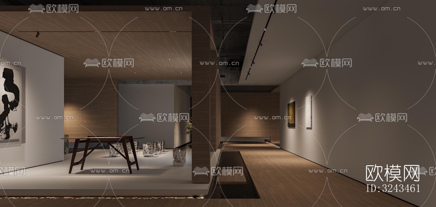 新中式茶馆效果图下载（渲染图16）