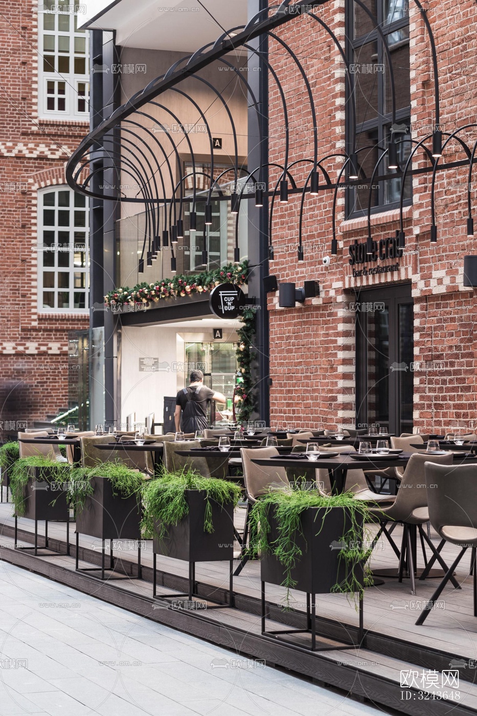 现代西餐厅效果图下载（渲染图4）