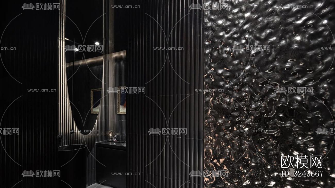 现代西餐厅效果图下载（渲染图16）