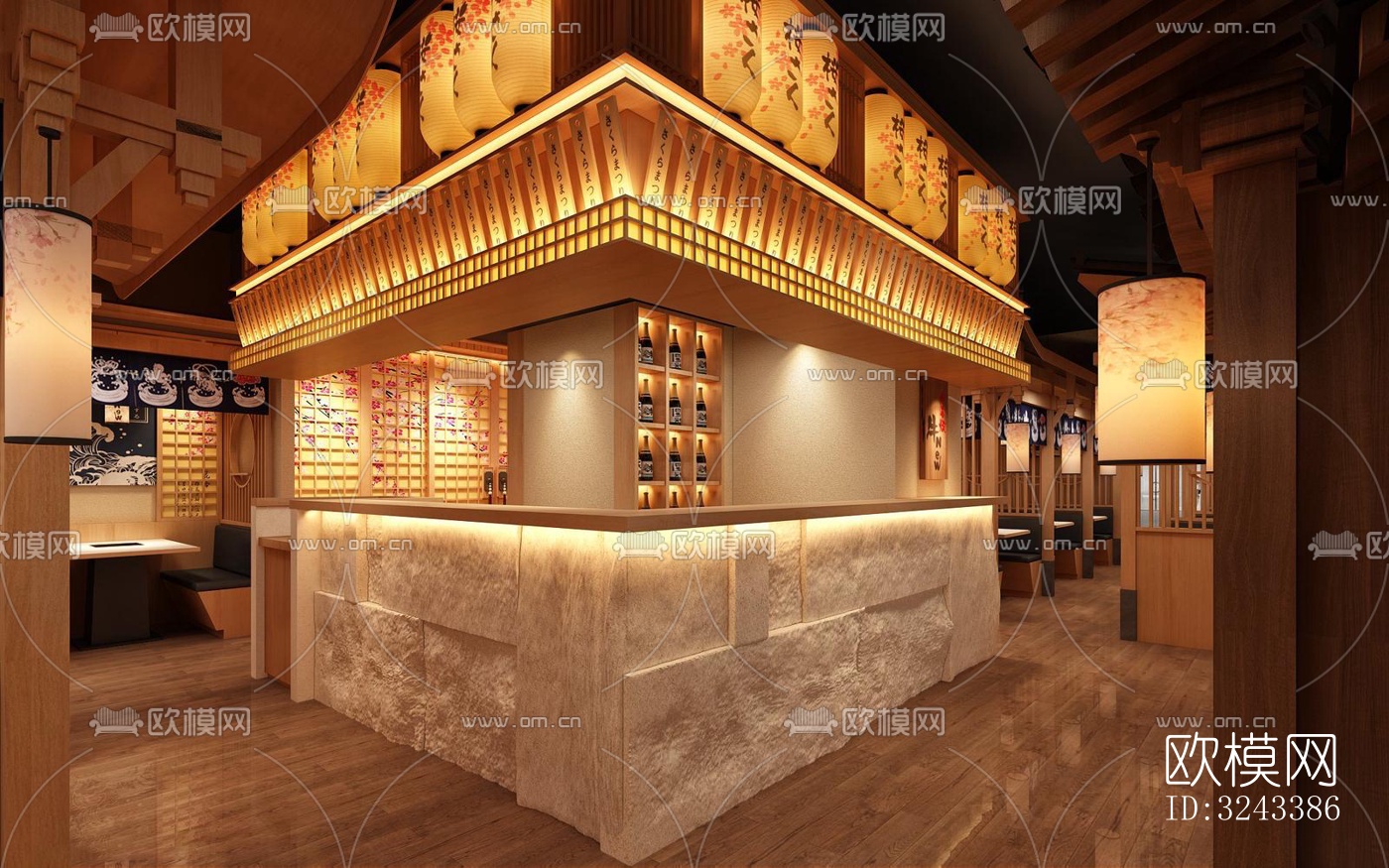 日式火锅烤肉效果图下载（渲染图6）