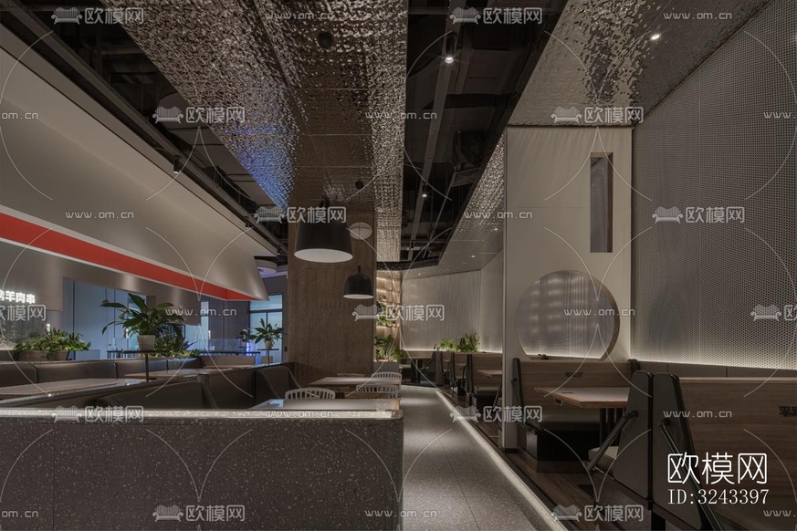 現(xiàn)代火鍋烤肉效果圖下載(渲染圖13)