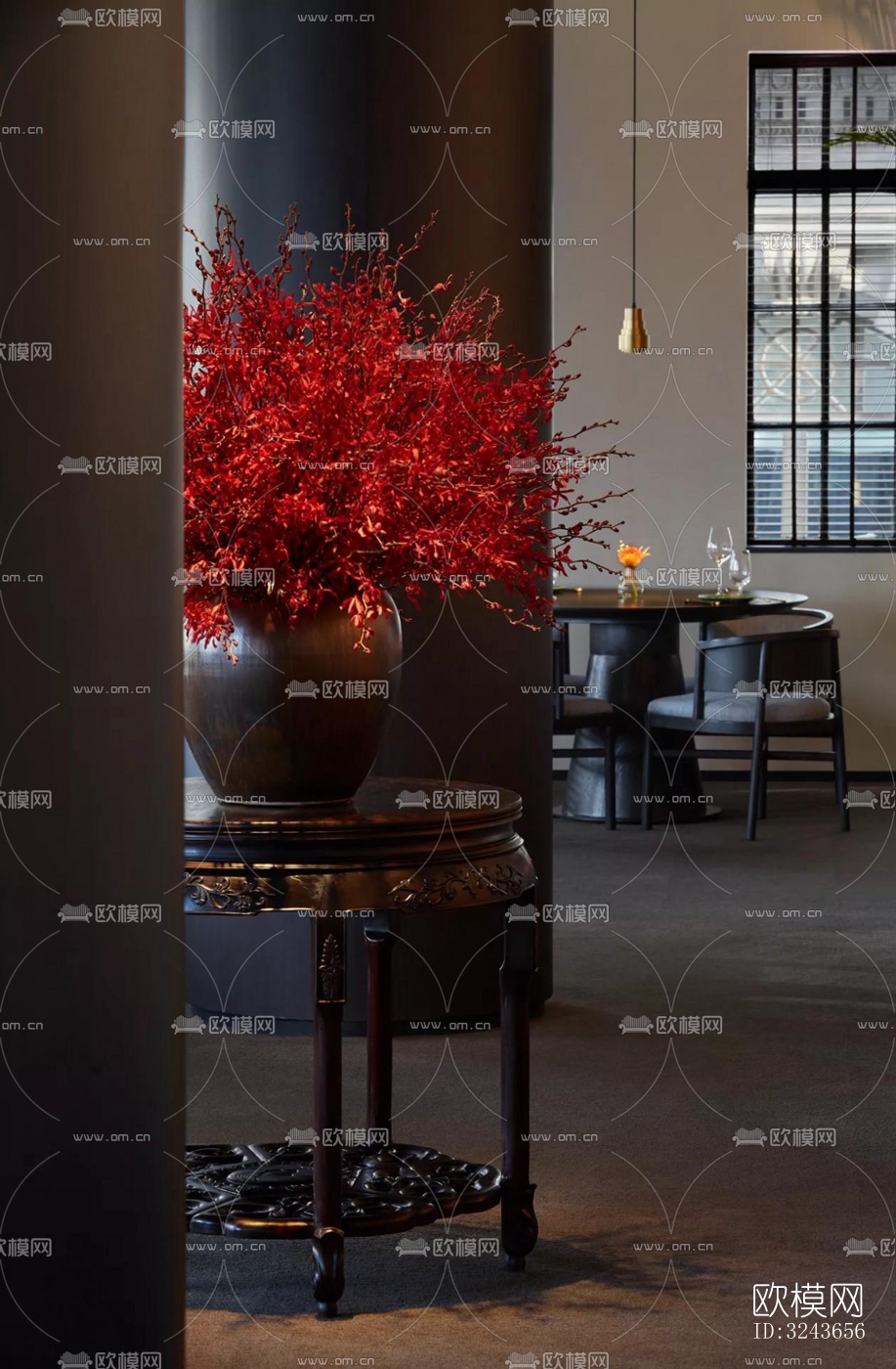 现代西餐厅效果图下载（渲染图7）