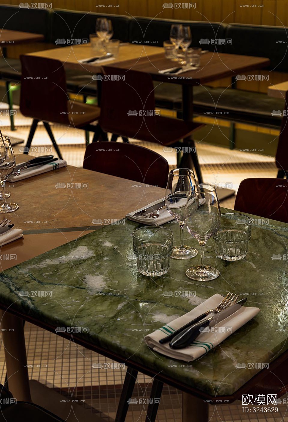 工业风西餐厅效果图下载（渲染图13）