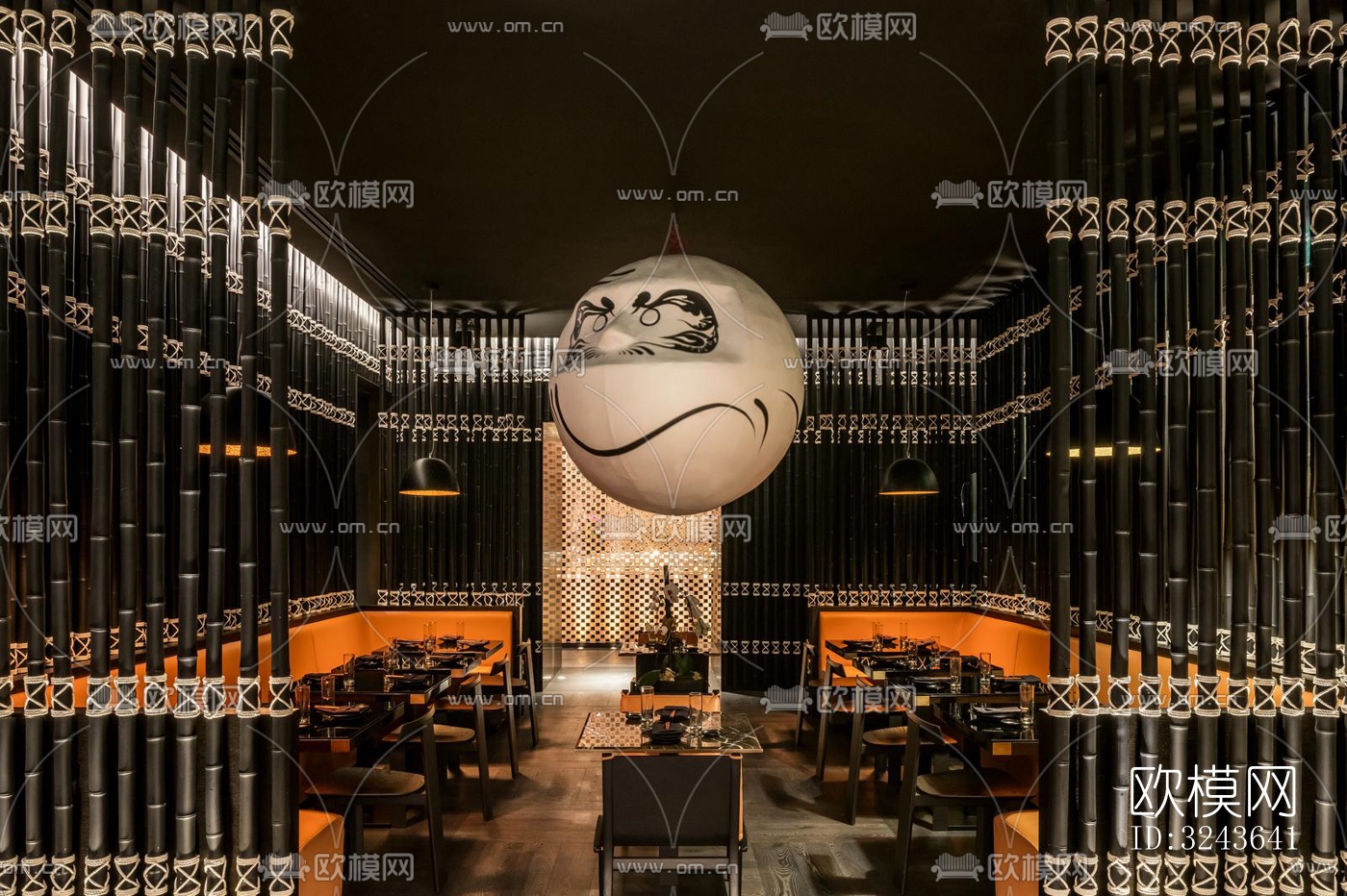 日式西餐厅效果图下载（渲染图9）