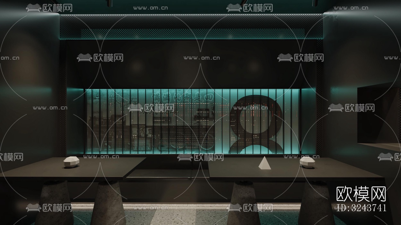 现代西餐厅效果图下载（渲染图2）