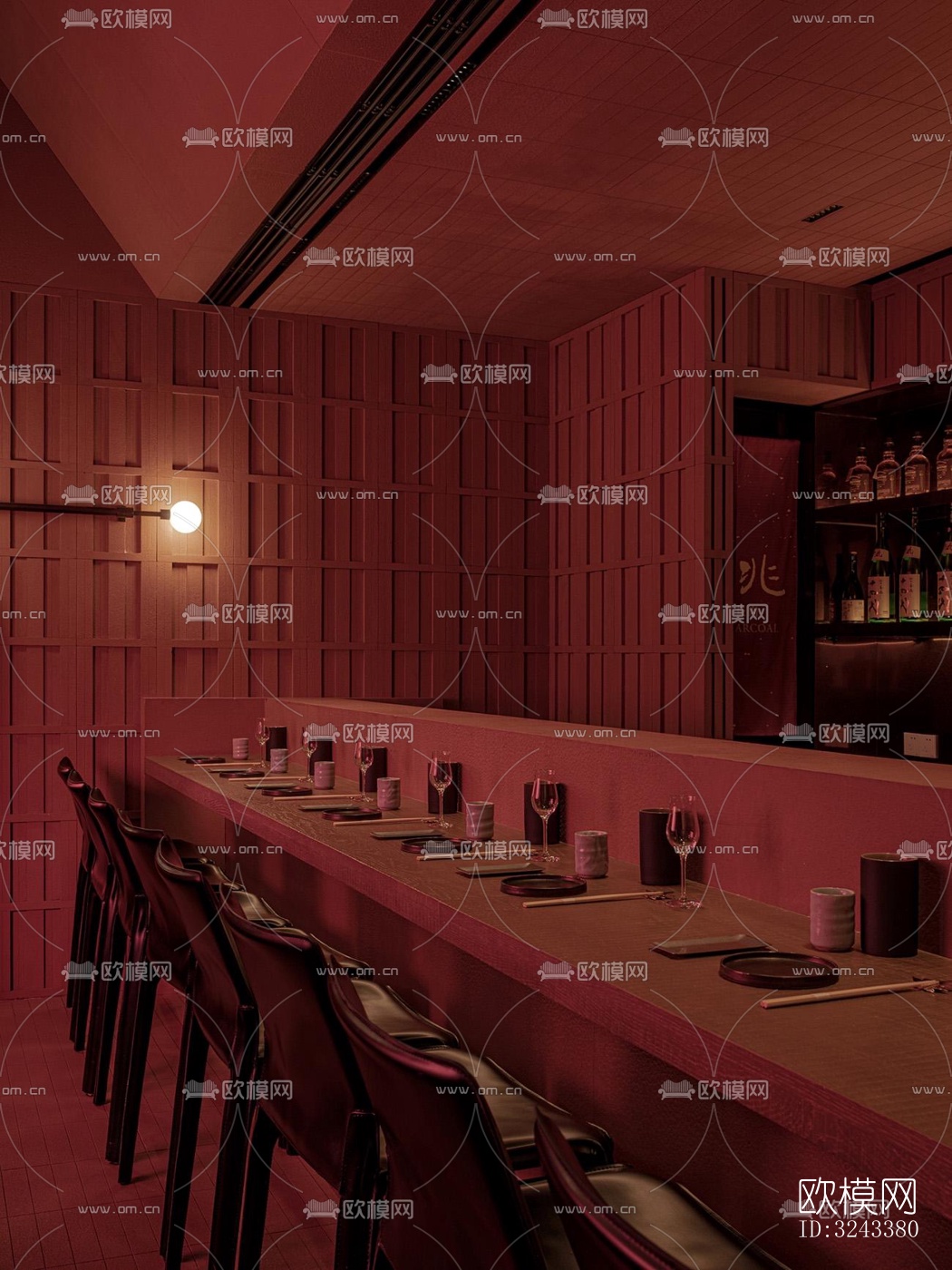 日式火锅烤肉效果图下载（渲染图4）