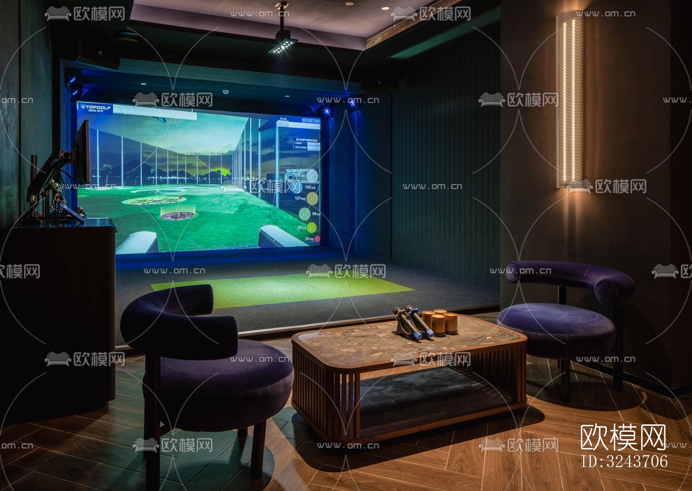 现代西餐厅效果图下载（渲染图15）