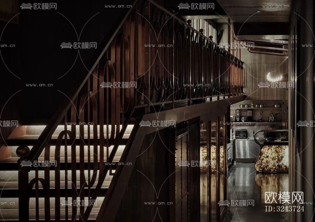 现代西餐厅效果图下载（渲染图17）