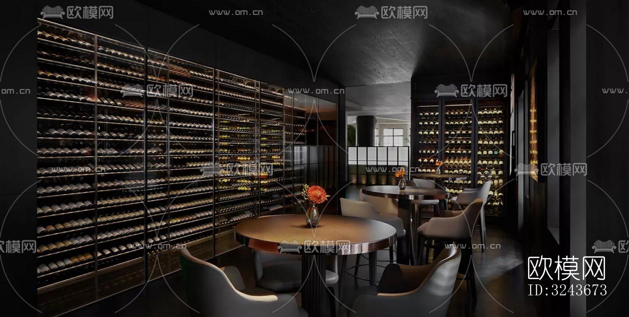 现代西餐厅效果图下载（渲染图15）