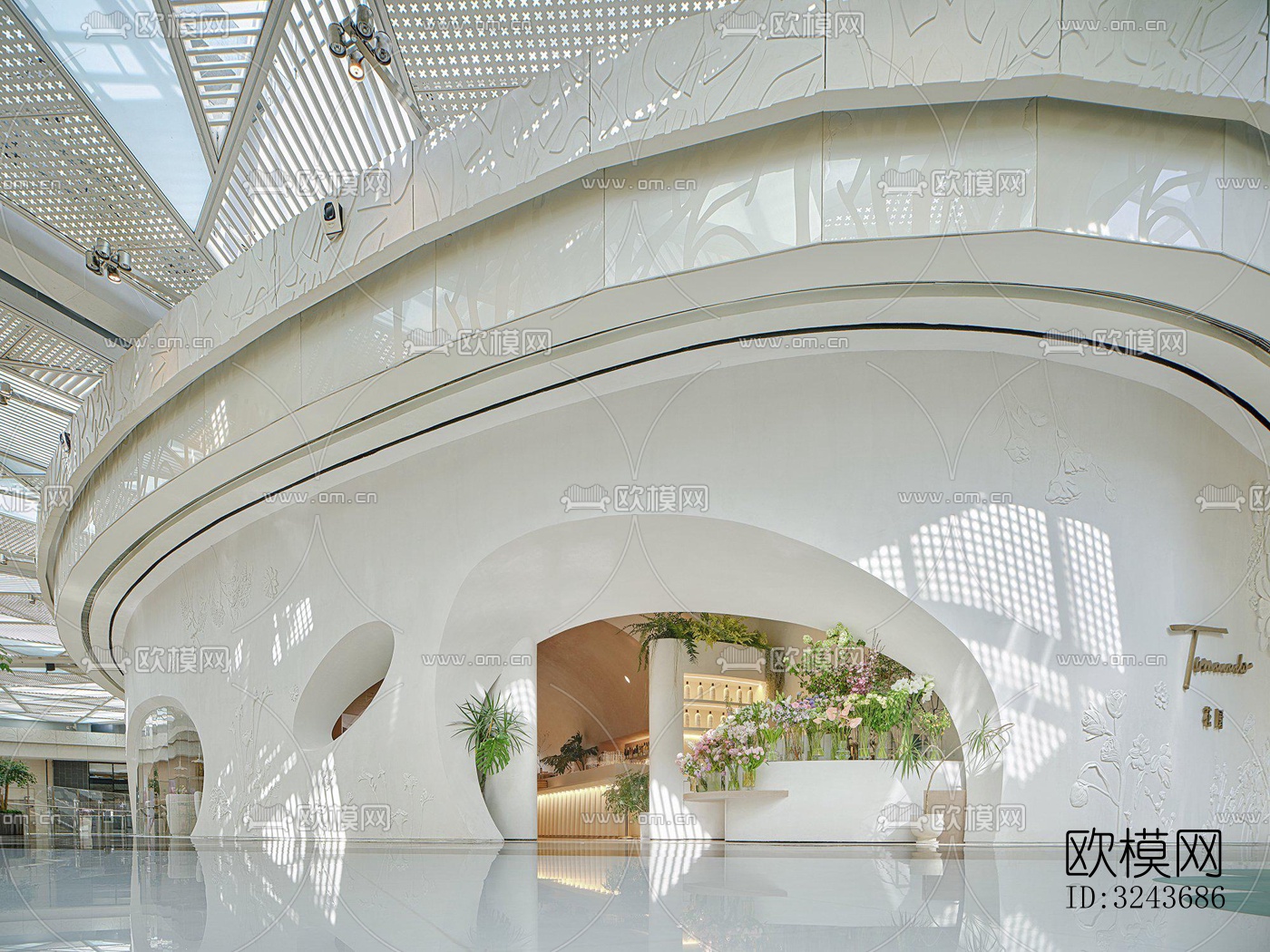 现代西餐厅效果图下载（渲染图5）