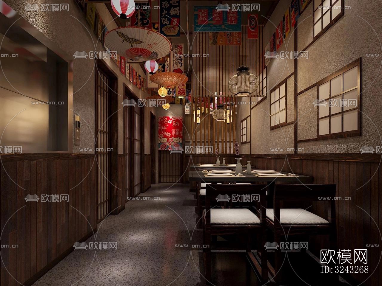 日式日韩料理效果图下载（渲染图6）