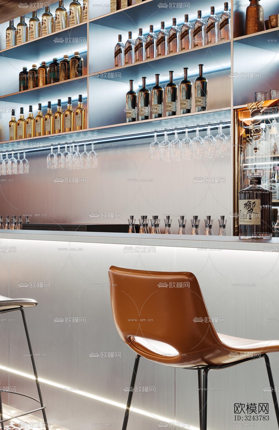 现代西餐厅效果图下载（渲染图11）