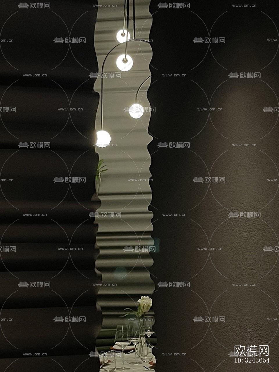 现代西餐厅效果图下载（渲染图6）