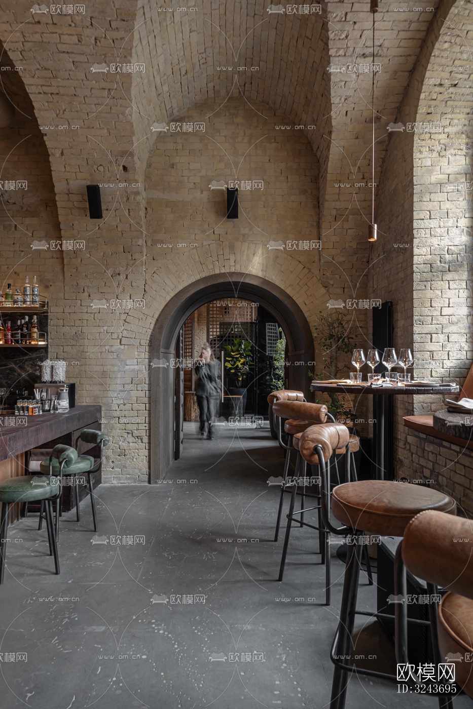 现代西餐厅效果图下载（渲染图7）