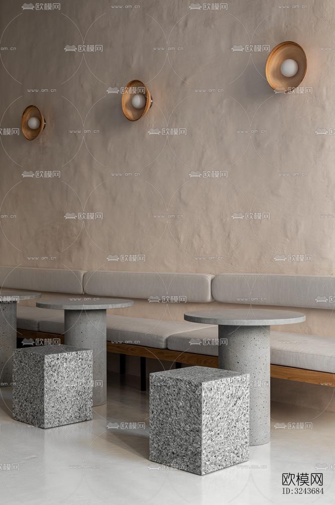 现代西餐厅效果图下载（渲染图4）