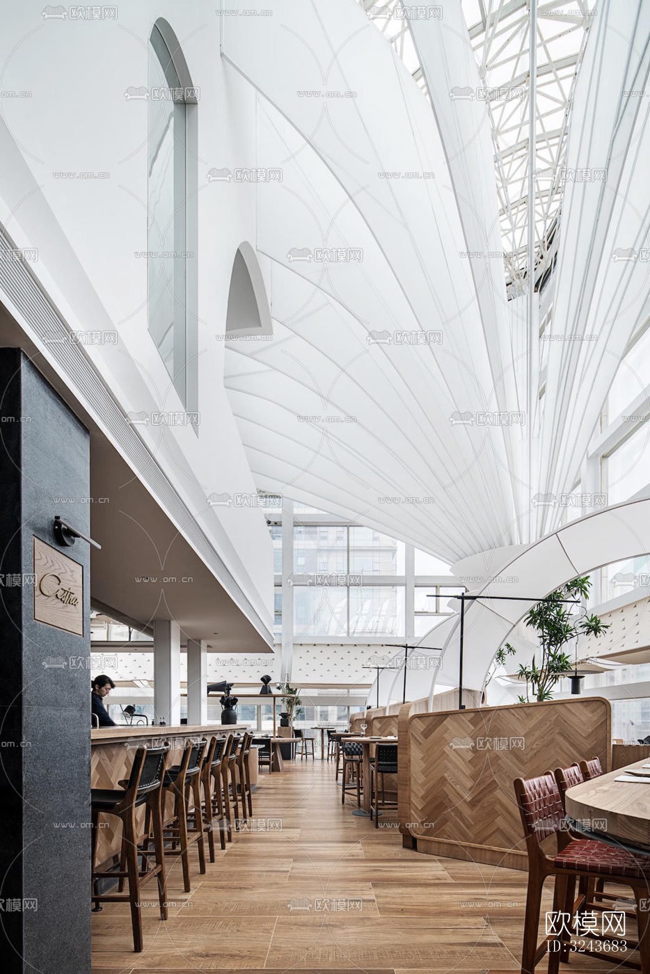 现代西餐厅效果图下载（渲染图7）