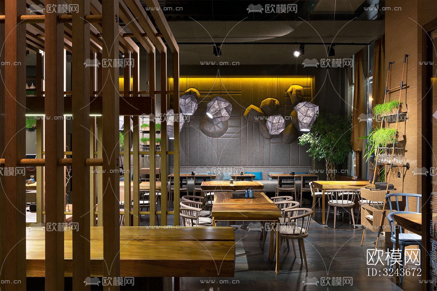 現(xiàn)代西餐廳效果圖下載（渲染圖2）