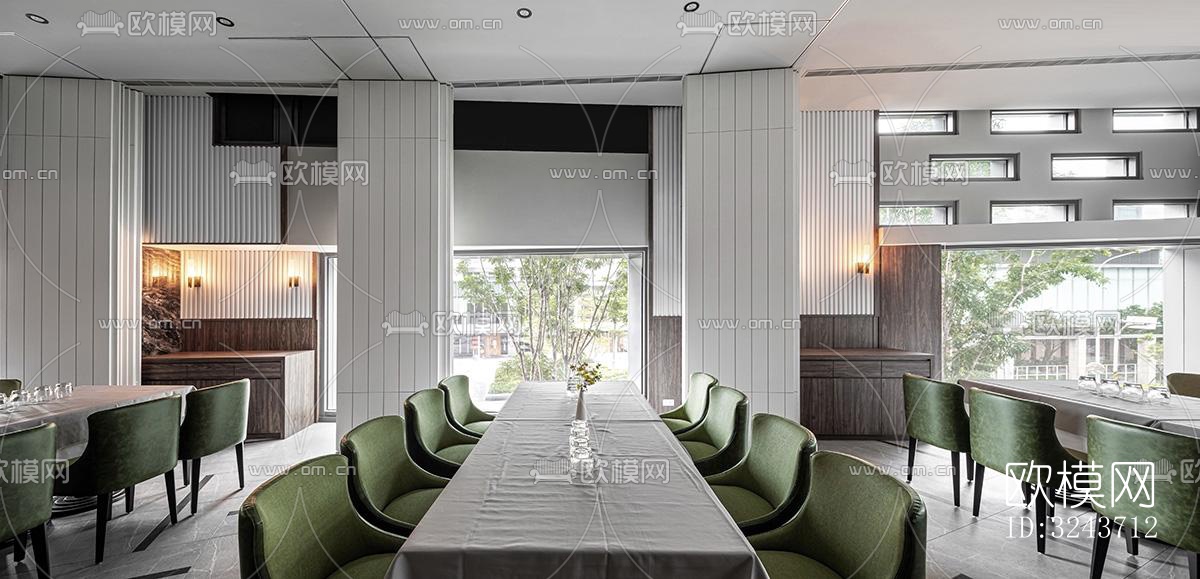 现代西餐厅效果图下载（渲染图10）