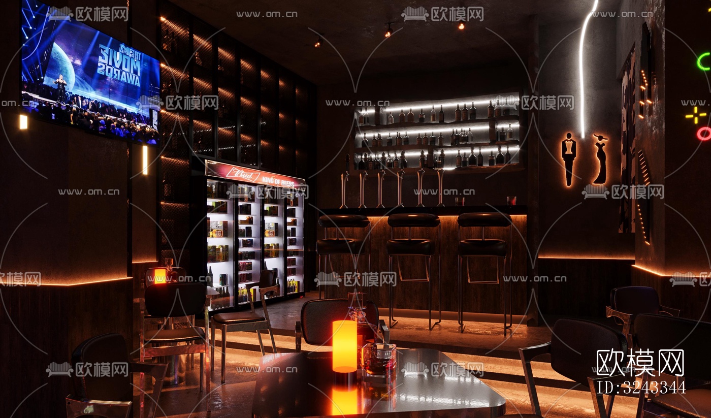 工业风火锅烤肉效果图下载（渲染图5）