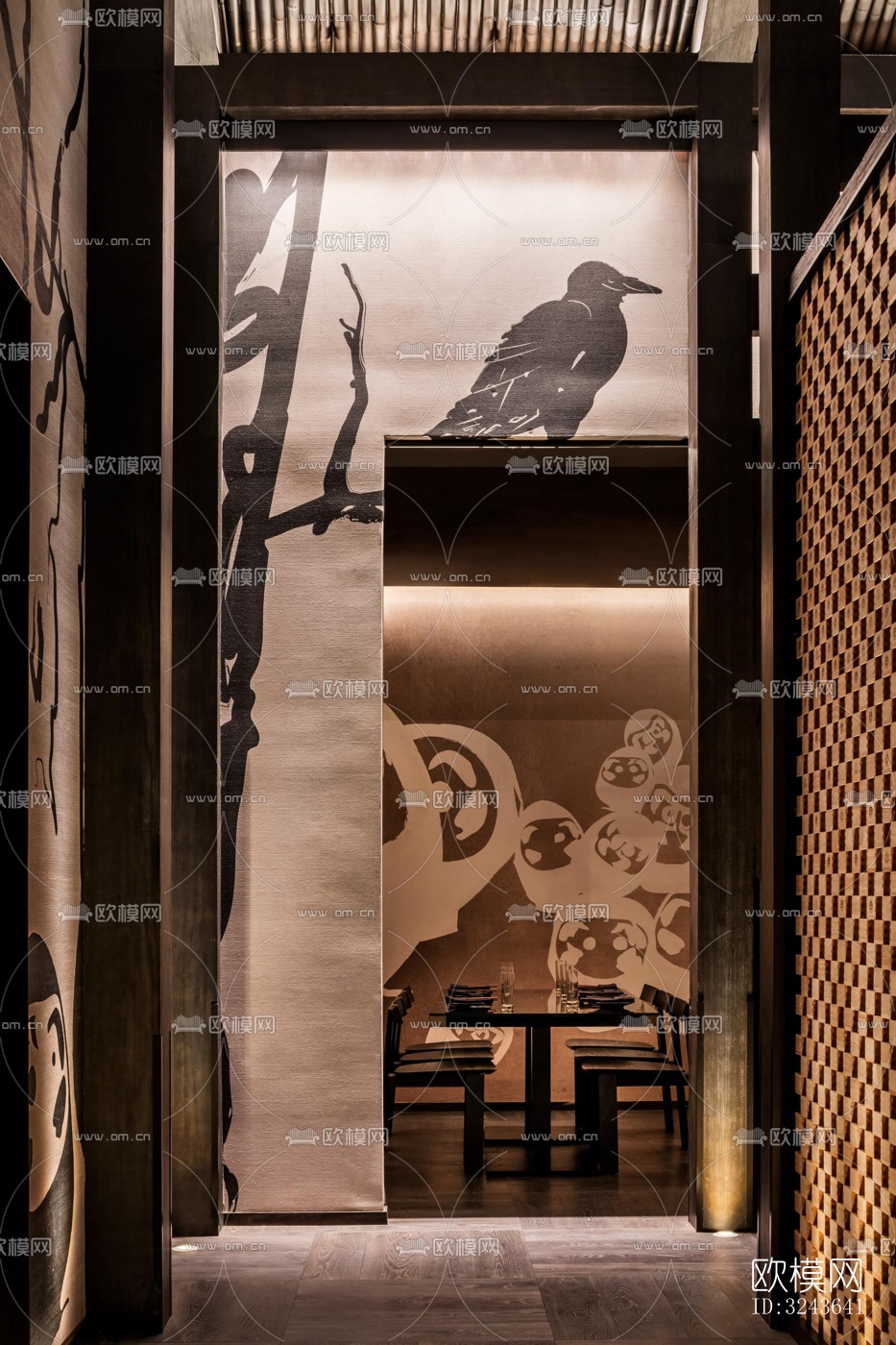 日式西餐厅效果图下载（渲染图17）