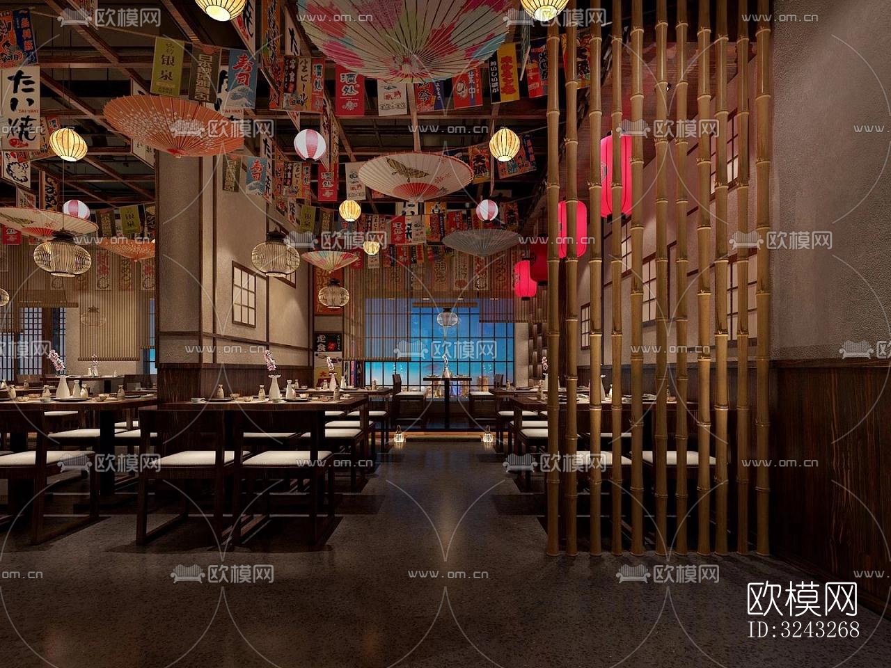 日式日韩料理效果图下载（渲染图3）