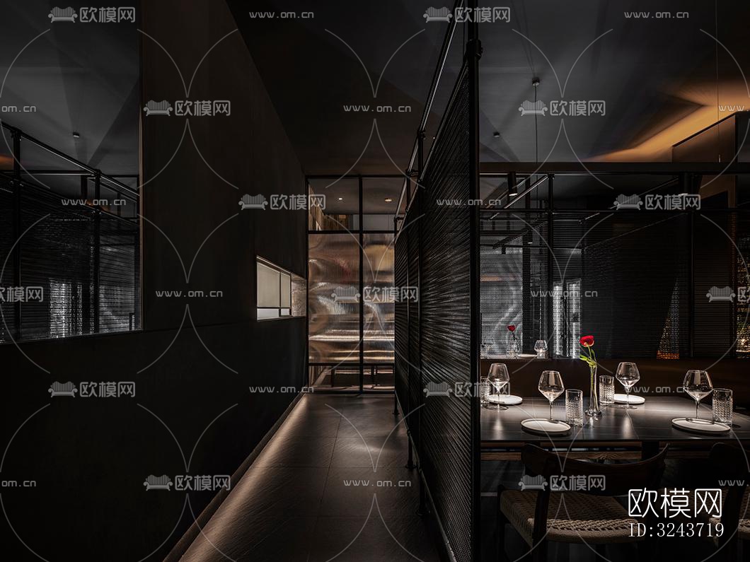 现代西餐厅效果图下载（渲染图3）