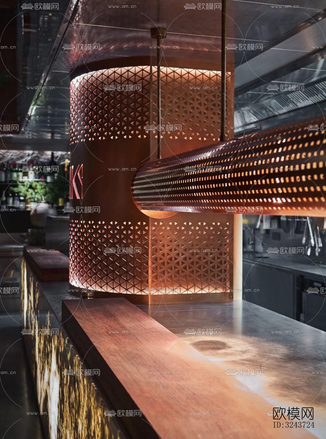 现代西餐厅效果图下载（渲染图11）