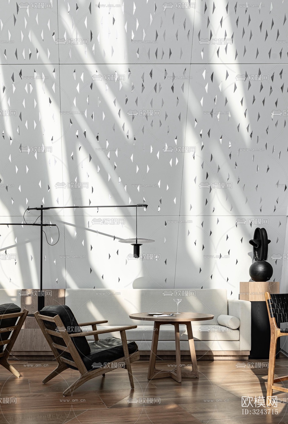 现代西餐厅效果图下载（渲染图9）