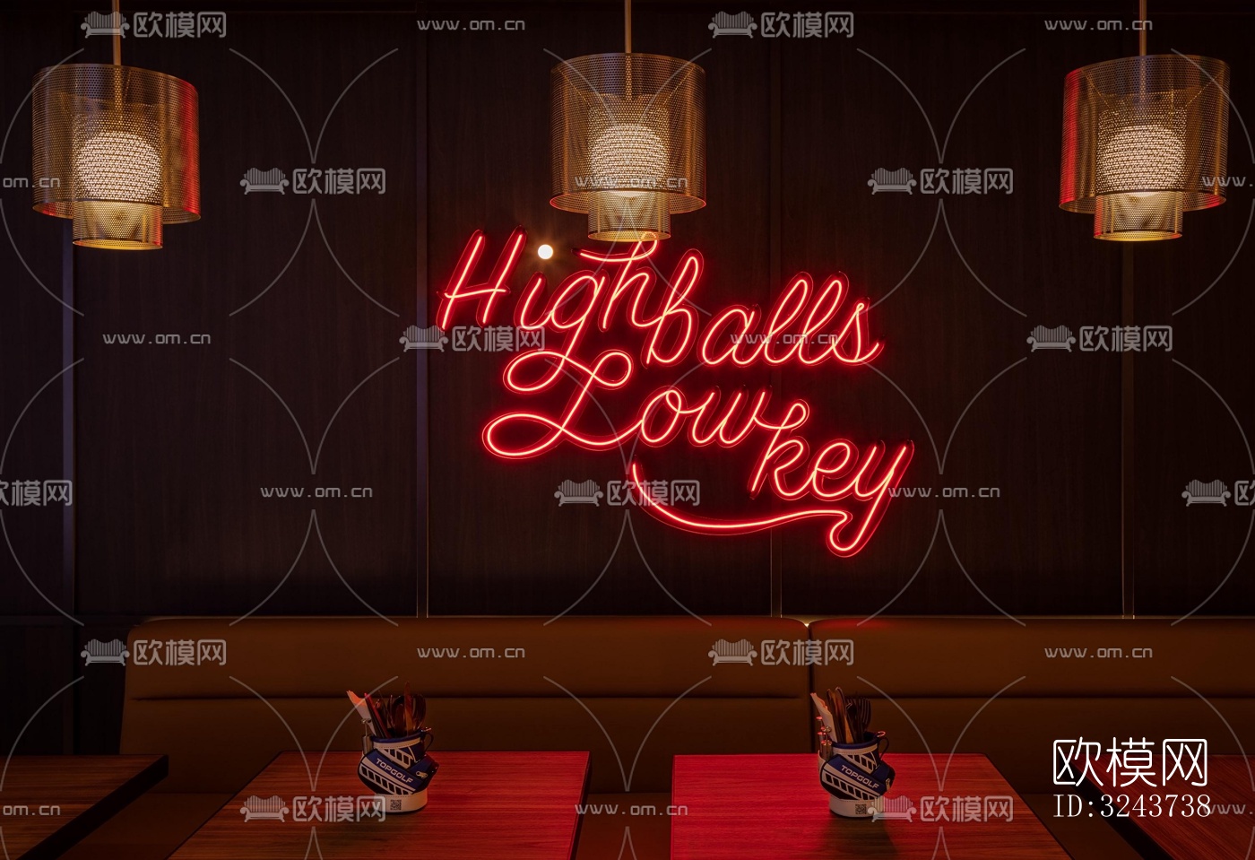 现代西餐厅效果图下载（渲染图8）