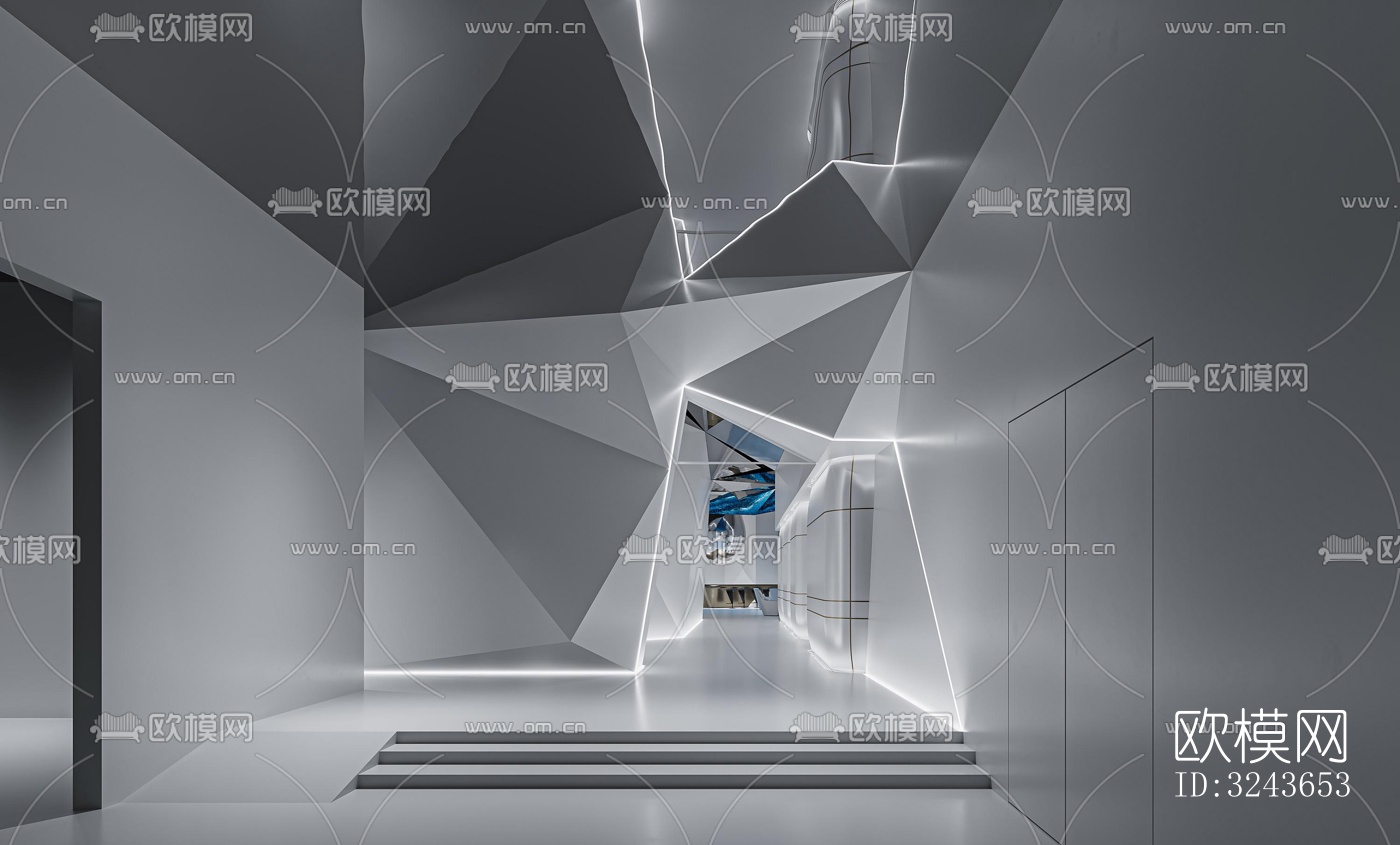 现代西餐厅效果图下载（渲染图10）