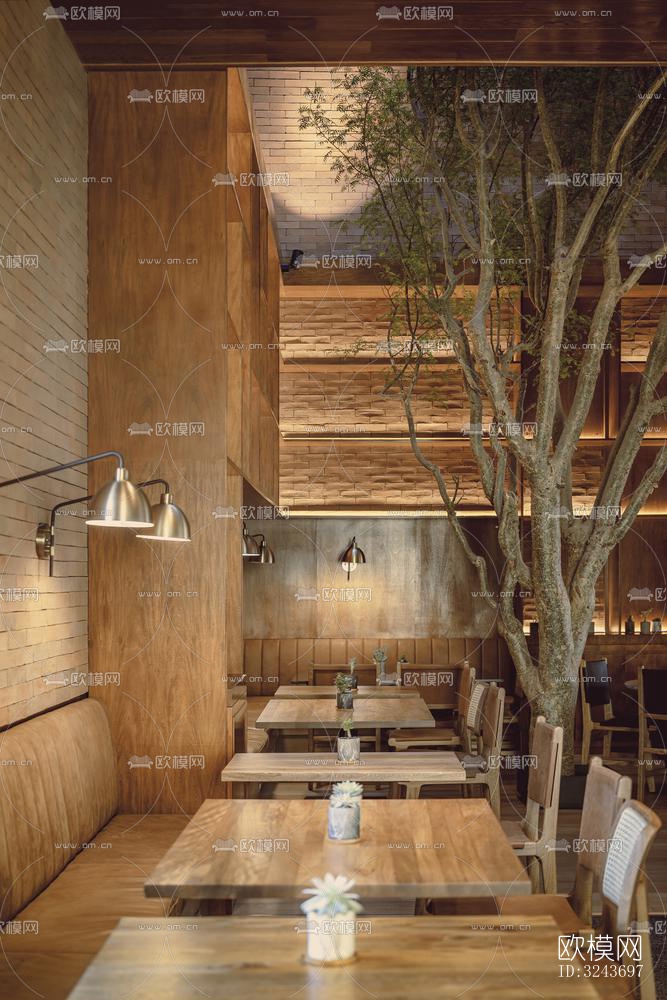 现代西餐厅效果图下载（渲染图5）