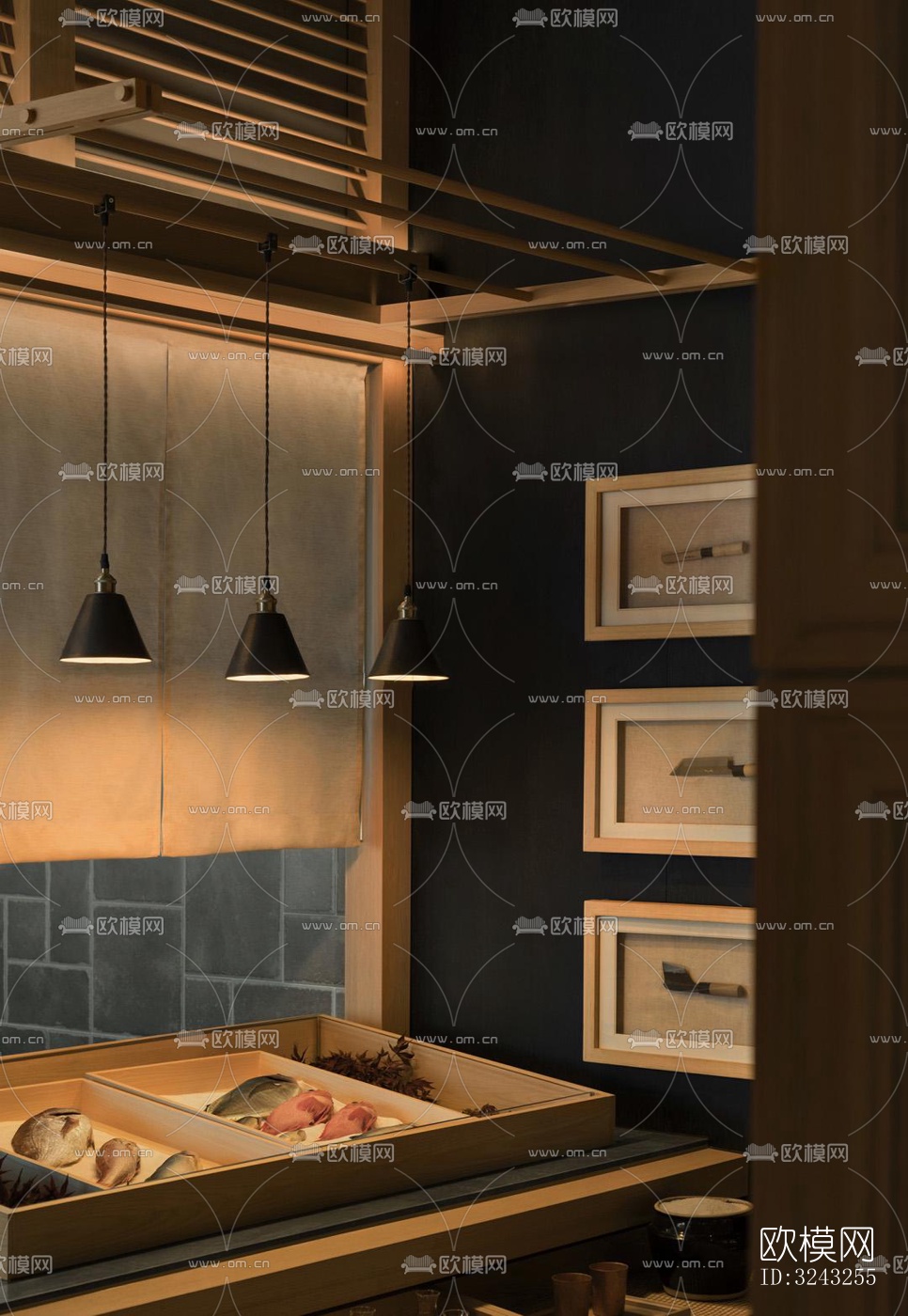 日式日韩料理效果图下载（渲染图18）